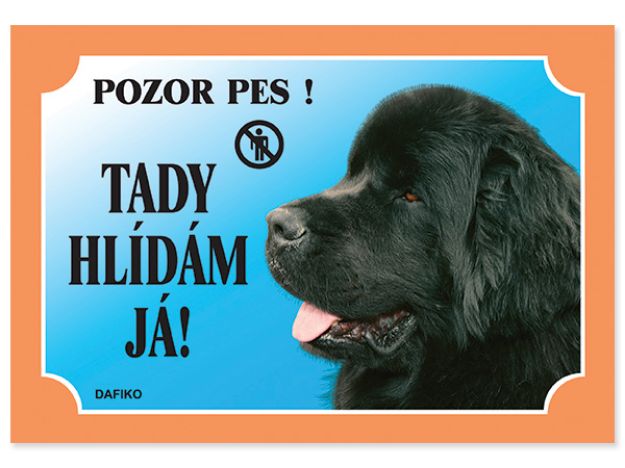 Picture of Tabulka DAFIKO novofoundlandský pes černý 