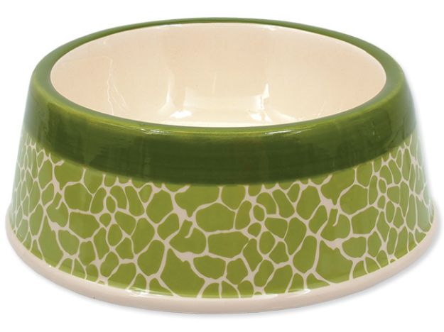 Picture of Bowl DOG FANTASY ceramic giraffe green 20,5 cm