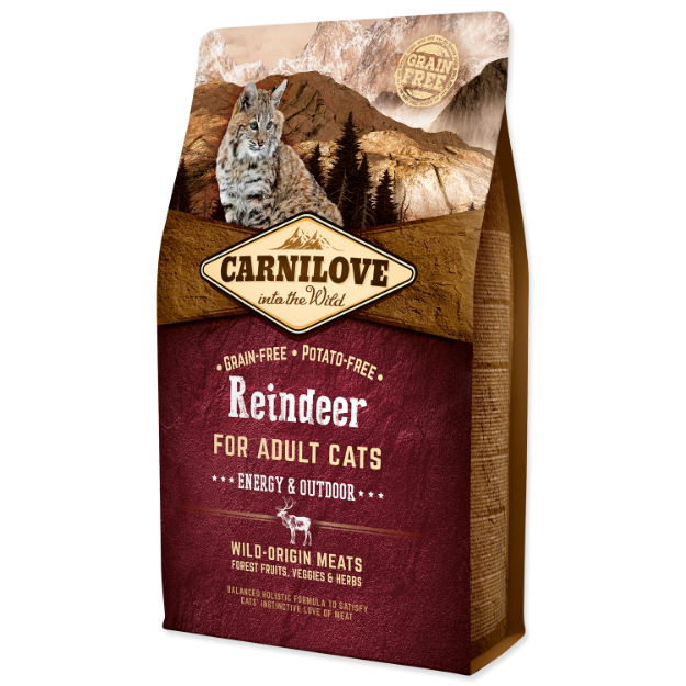 CARNILOVE Reindeer Adult Cats Energy and Outdoor 2kg