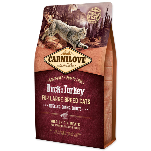 CARNILOVE Duck and Turkey Large Breed Cats Muscles, Bones, Joints 2kg