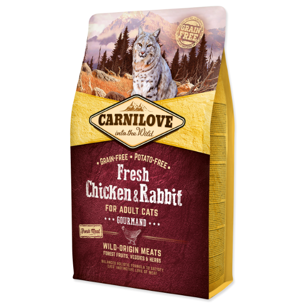 CARNILOVE Fresh Chicken & Rabbit Gourmand for Adult cats 2kg