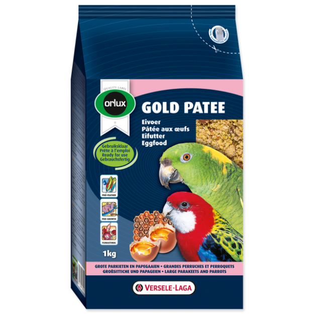 VERSELE-LAGA vajecné krmivo Gold Patee pro strední a velké papoušky 1kg