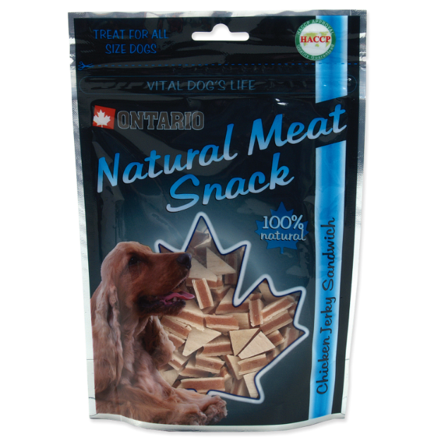 Snack ONTARIO Dog Chicken Jerky Sandwich 70g