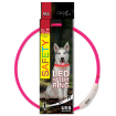Obojek DOG FANTASY LED nylonový ružový M-L 