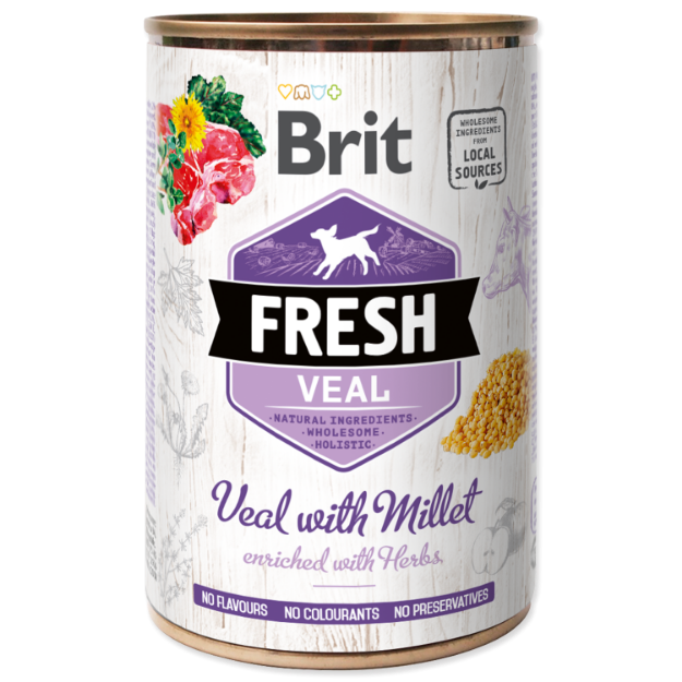 Konzerva BRIT Fresh Veal with Millet 400g