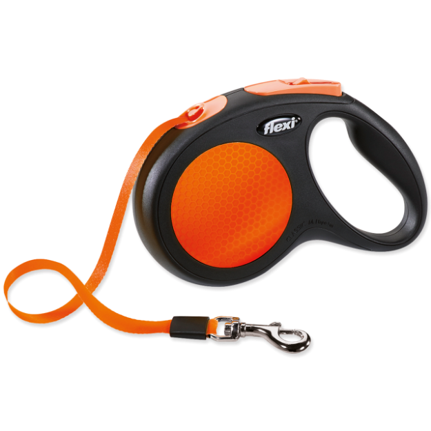 Vodítko FLEXI New Neon páska oranžové M - 5 m 