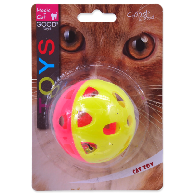 Hracka MAGIC CAT mícek neonový jumbo s rolnickou 6 cm 