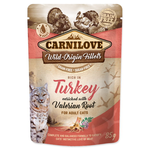 Kapsicka CARNILOVE Cat Rich in Turkey enriched with Valerian Root 85g