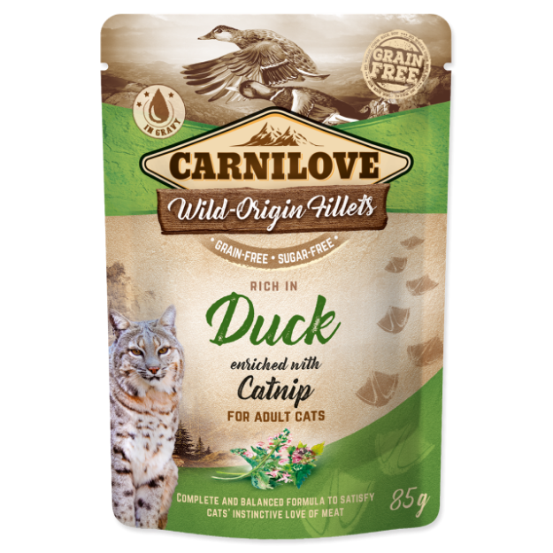 Kapsicka CARNILOVE Cat Rich in Duck enriched with Catnip 85g