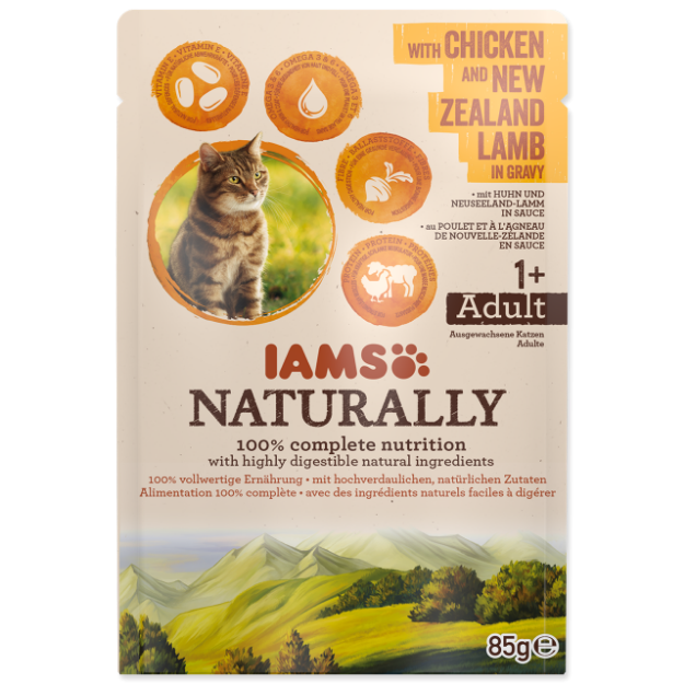Kapsicka IAMS Cat Naturally with Chicken & New Zealand Lamb in Gravy 85g