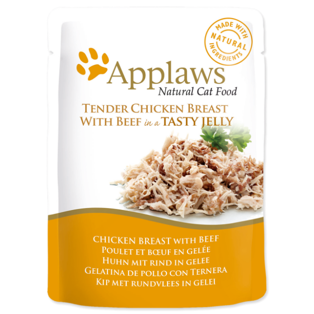 Kapsicka APPLAWS Cat Pouch Chicken with Beef in Jelly 70g