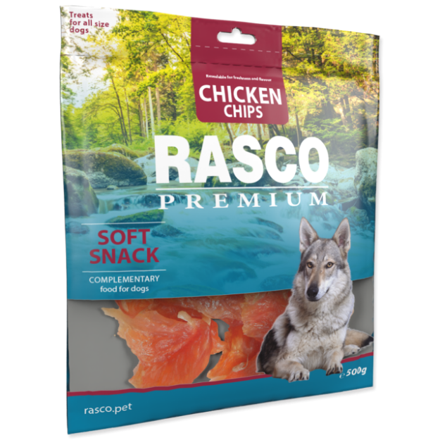 Pochoutka RASCO Premium plátky s kurecím masem 500g