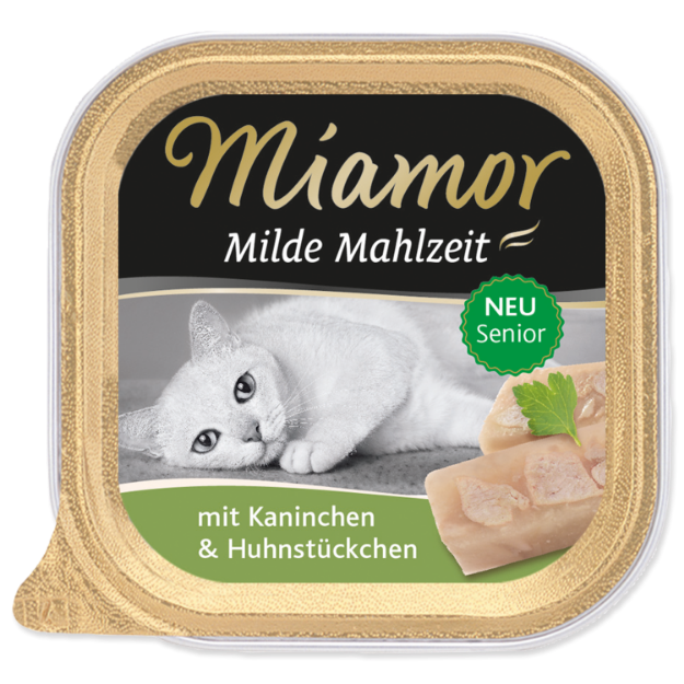 Picture of Vanička MIAMOR Milde Mahlzeit Senior králík + kuřecí kousky 100g