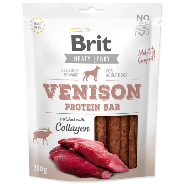 Picture of Snack BRIT Jerky Venison Protein Bar 200g 