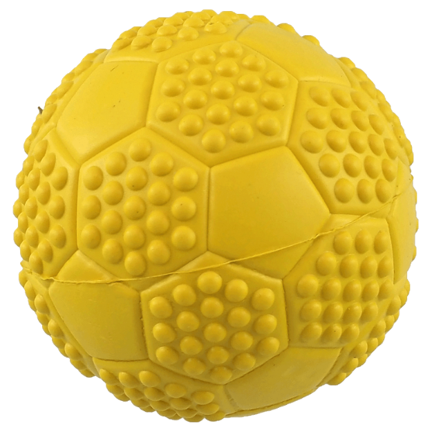 Picture of Míček DOG FANTASY fotbal s bodlinami pískací mix barev 7cm