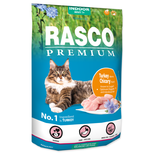 Picture of RASCO Premium Cat Kibbles Indoor, Turkey, Chicori Root 400 g