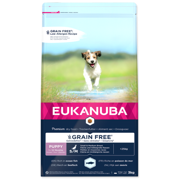 Picture of EUKANUBA Puppy & Junior Small & Medium Grain Free Ocean Fish 3 kg
