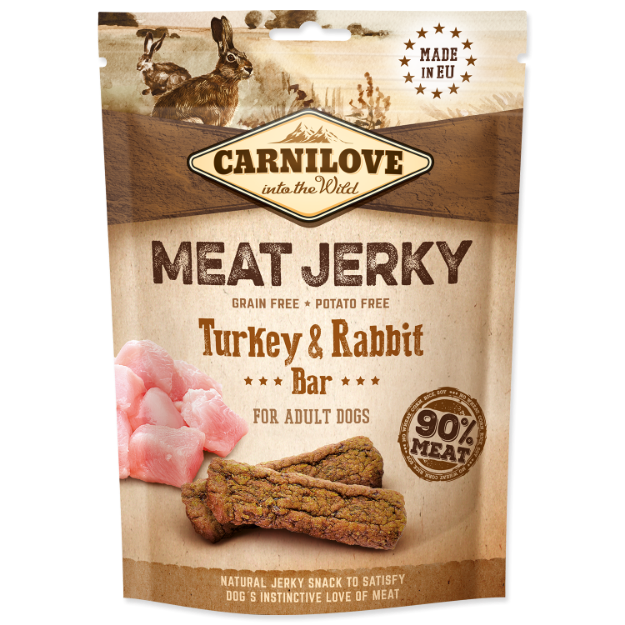 Picture of CARNILOVE Jerky Snack Turkey & Rabbit Bar 100 g