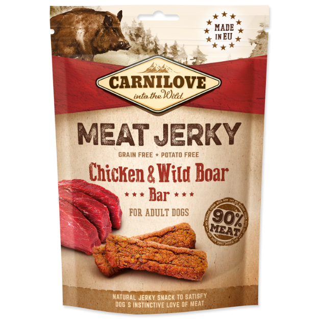 Picture of CARNILOVE Jerky Snack Chicken & Wild Boar Bar 100 g