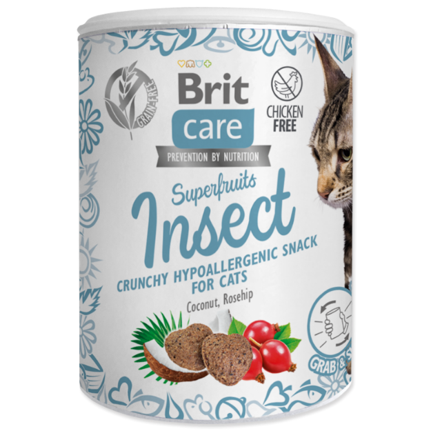 Picture of BRIT Care Cat Snack Superfruits Insect with Coconut Oil and Rosehips  100 g