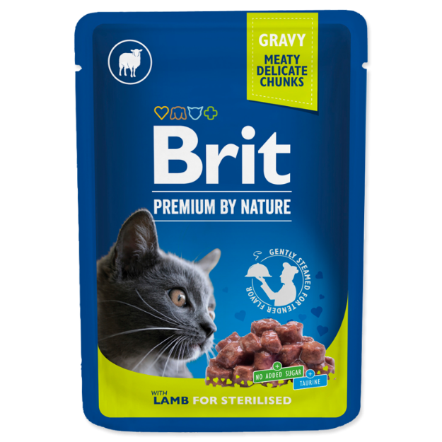 Picture of BRIT Premium Chunks with Lamb in Gravy for Sterilised Cats  100 g
