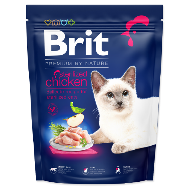 Picture of BRIT Premium by Nature Cat Sterilized Chicken  300 g