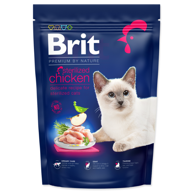 Picture of BRIT Premium by Nature Cat Sterilized Chicken  800 g