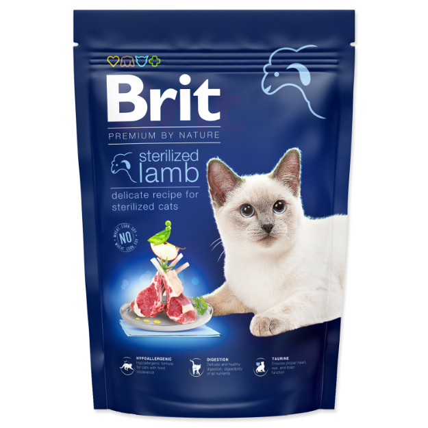 Picture of BRIT Premium by Nature Cat Sterilized Lamb  800 g
