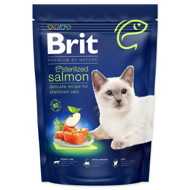 Picture of BRIT Premium by Nature Cat Sterilized Salmon  800 g