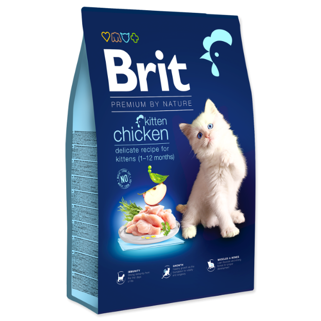 Picture of BRIT Premium by Nature Cat Kitten Chicken  8 kg