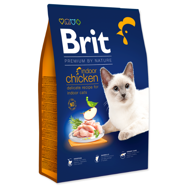 Picture of BRIT Premium by Nature Cat Indoor Chicken  8 kg