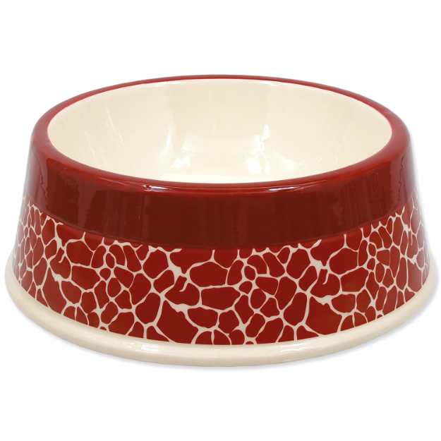 Picture of Bowl DOG FANTASY ceramic giraffe red 25,5 cm