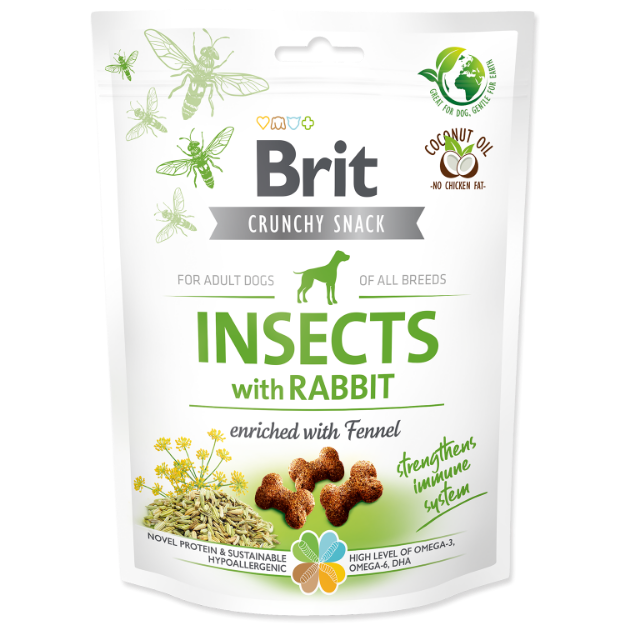 Picture of Brit Care Dog Crunchy Cracker. Insects with Rabbit enriched with Fennel  200 g
