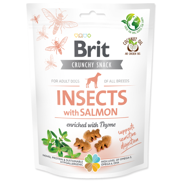 Picture of Brit Care Dog Crunchy Cracker. Insects with Salmon enriched with Thyme  200 g